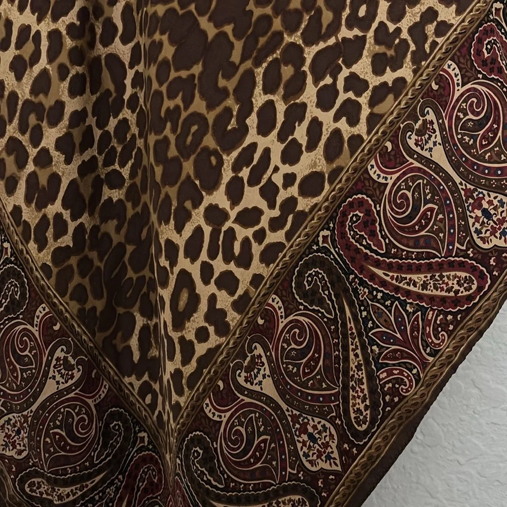 GAP silk handkerchief leopard / paisley skirt size 2 - Picture 2 of 6